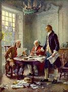 Jean Leon Gerome Ferris Writing the Declaration of Independence oil painting on canvas